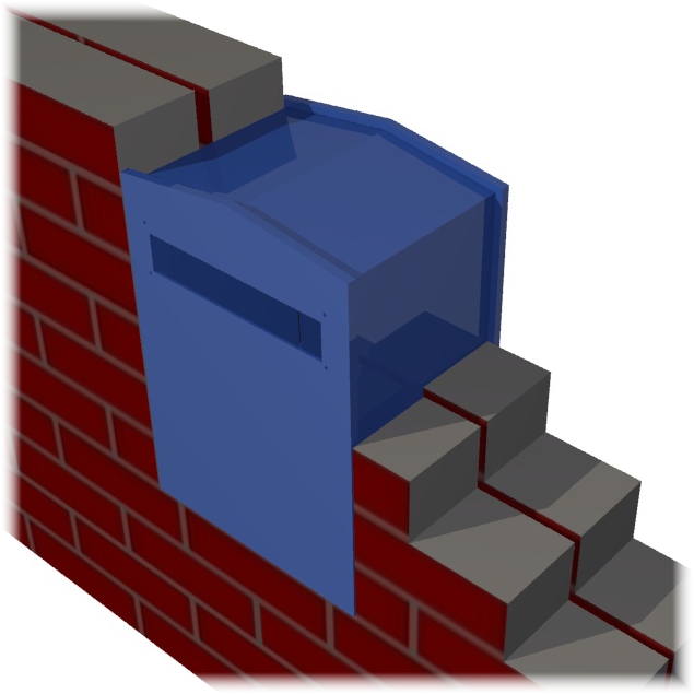 LS12 Postbox being fitted into a brick wall