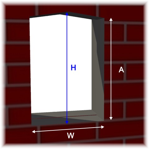 Rear hole cutout in brick wall