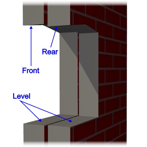 Section of brick wall cutout