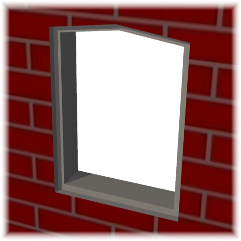 Cut border for recessed letterbox front