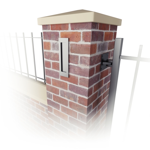 Letterbox in a brick pier