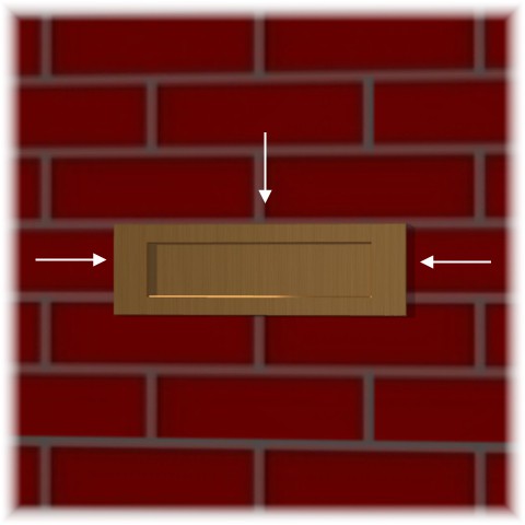 LS16 Chute assembly in a brick wall