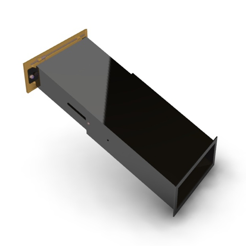 Extended Oakley letter chute at maximum length