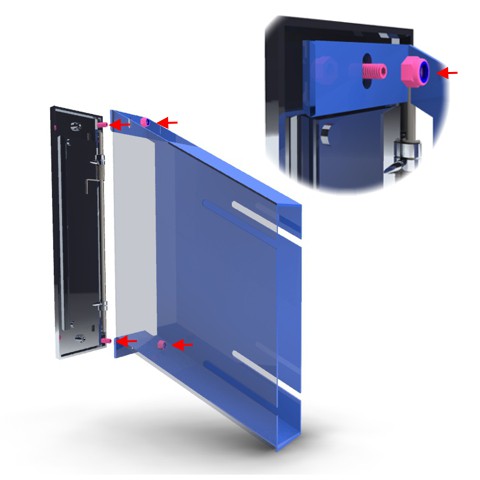 Letterplate and chute assembly for Highway letter chute