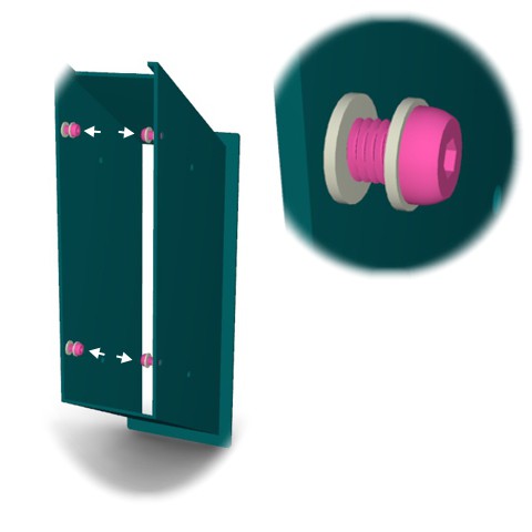 Highway letter chute securing bolts