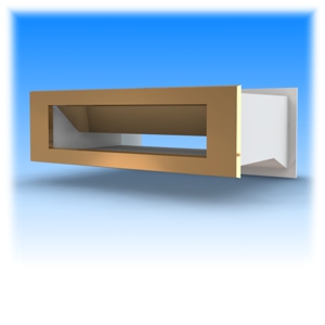 Front view of a letter chute