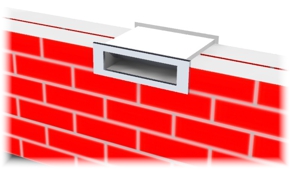 LS30 Orwell Letter chute in partially built wall