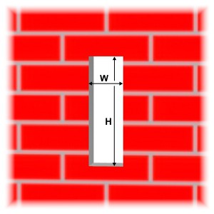 Rear wall cutout for Hampton Letterbox