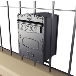 Kingsbury Rear retrieval Letterbox in Railings