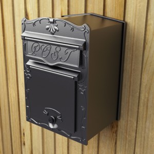Postbox fitted to a garden fence