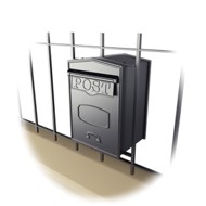 Letterbox in railings