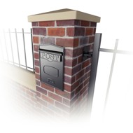  Letterbox in a brick pier