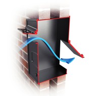 Sectional view of an aluminium mailbox