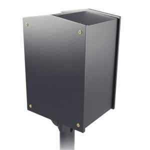 Rear view of free standing mail box