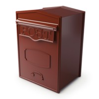 Burgundy Mailbox