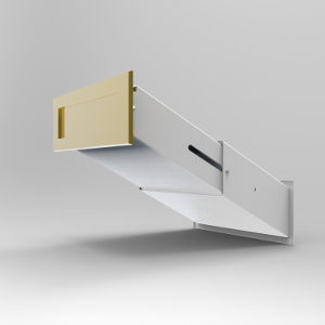 Section of the Extended Oakley cavity wall letter chute