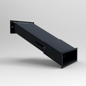 Extended Oakley letter chute at maximum length