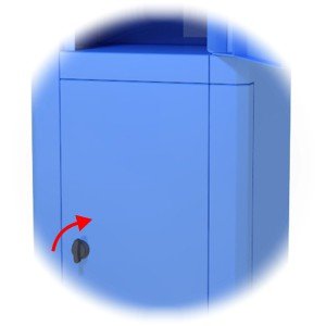 Opening the parcel box handle