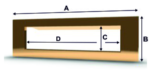 Dimensions of the Brass Letterplate