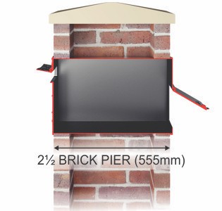 More Info 2½  Brick Pier or Wall
